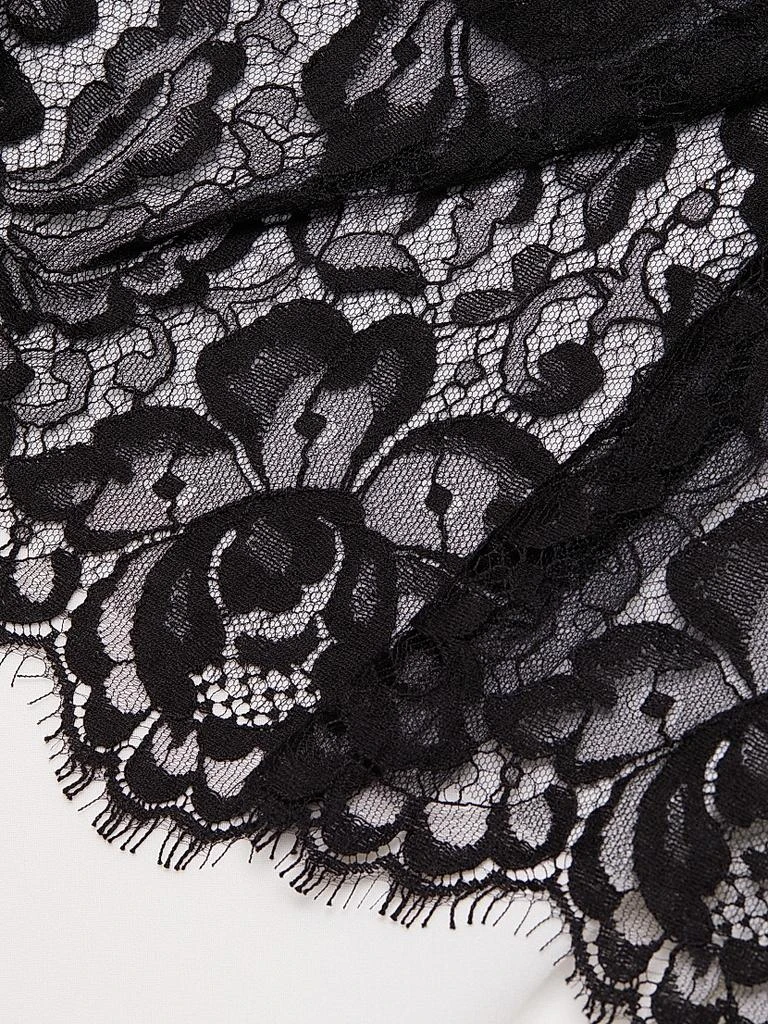 Rodarte Silk Crepe & Lace Overlay Bias-Cut Dress 7
