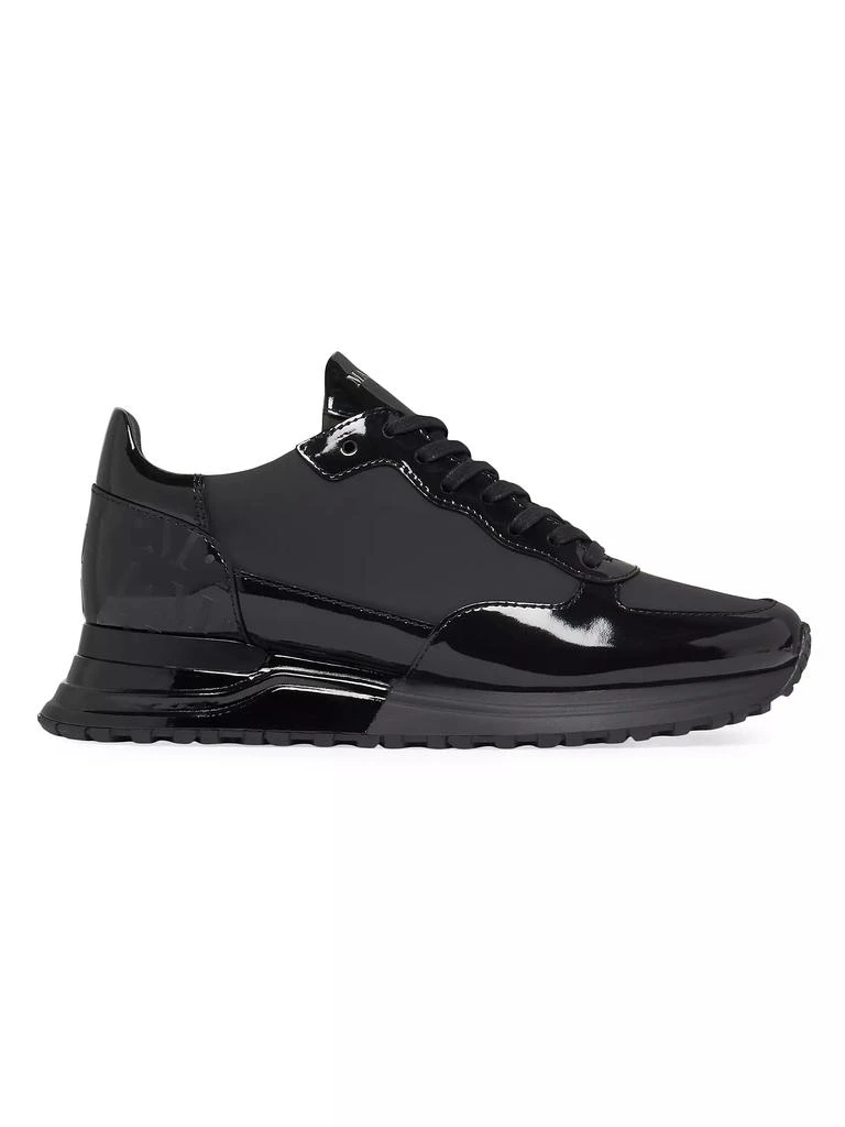 Shop Popham Patent Leather-Trimmed Low-Top Sneakers on Sale at - Main Image