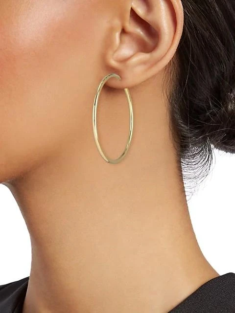 Roberto Coin 18K Yellow Gold Hoop Earrings/1.75" 2