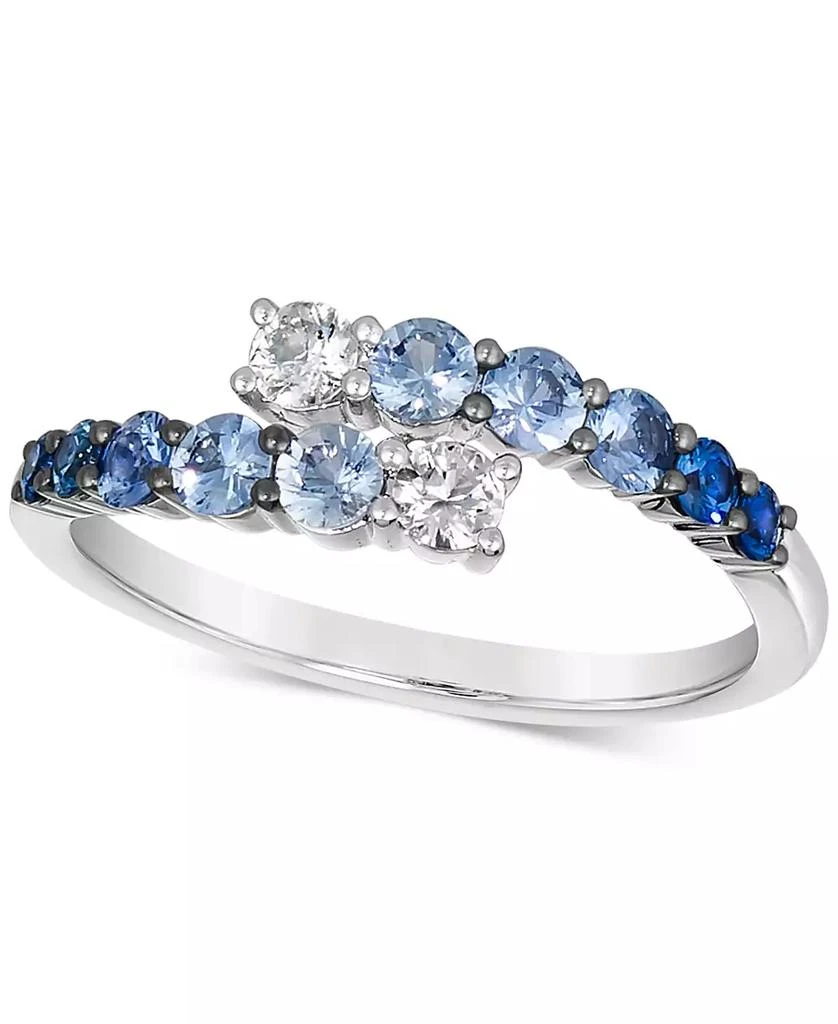 Le Vian Denim Ombré (5/8 ct. t.w.)
White Sapphire (1/5 ct. t.w.) Bypass Statement Ring in 14k White Gold