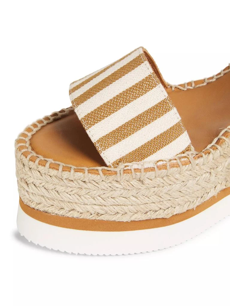 See by Chloé Glyn 110MM Striped Espadrille Platform Wedge Sandals 5
