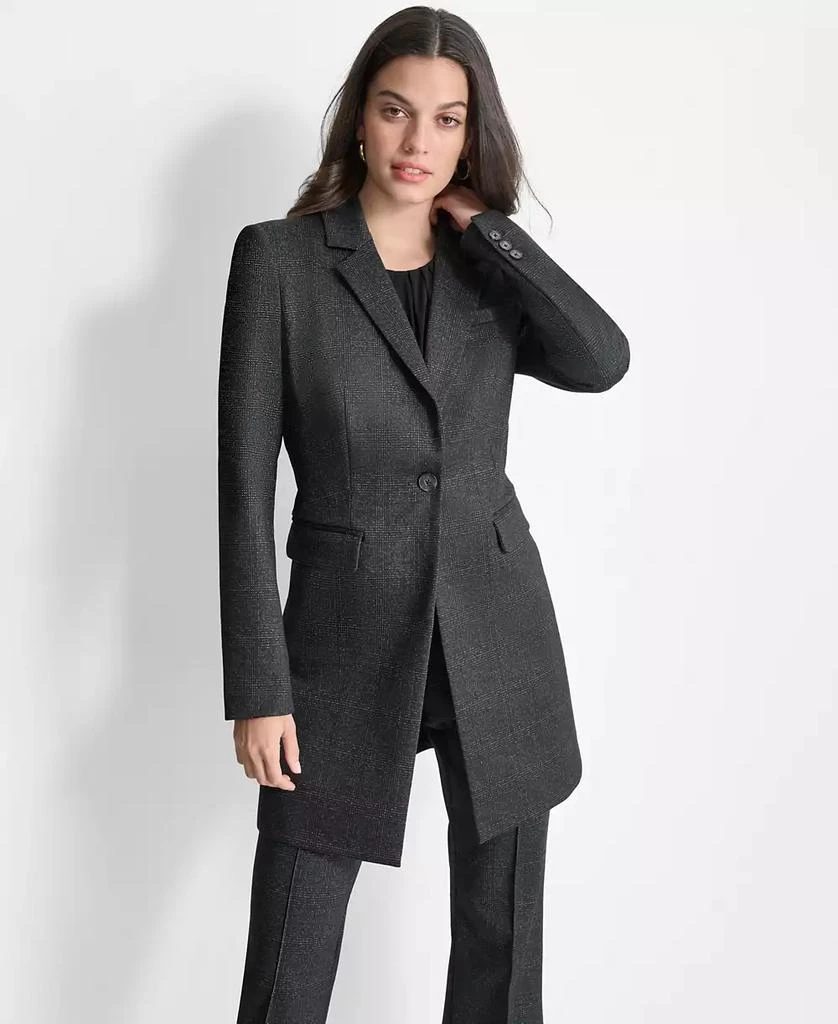DKNY Women's One-Button Long Blazer 1