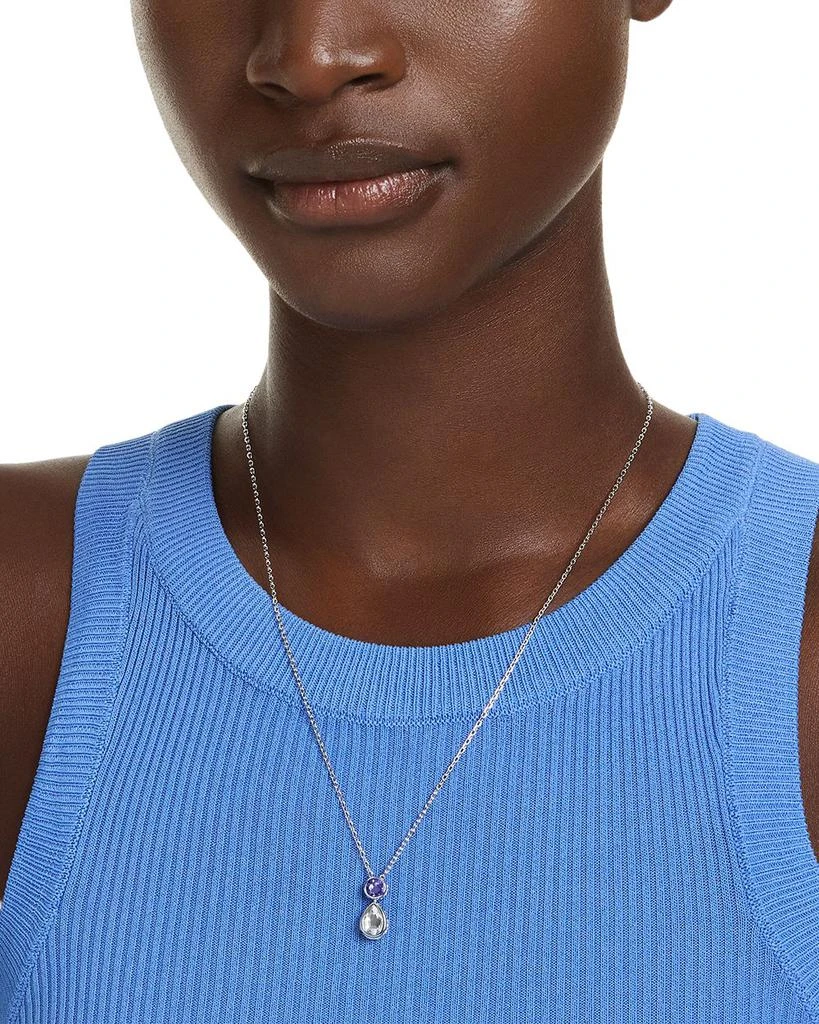 Swarovski Chroma Crystal Reversible Pendant Necklace, 14.87-17.75" 7
