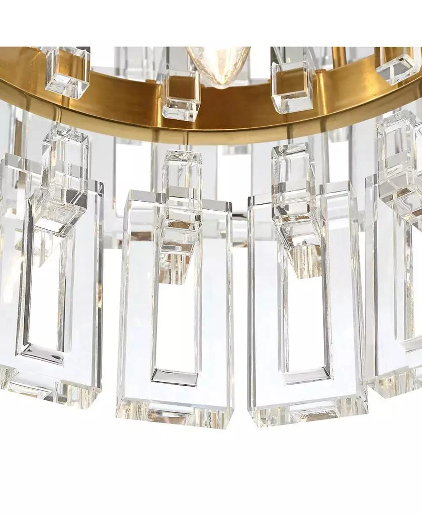 Vienna Full Spectrum Luxum Burnished Brass Chandelier 23 1/2" Wide Modern Tiered Crystal 8-Light Fixture for Dining Room House Foyer Kitchen Island 6