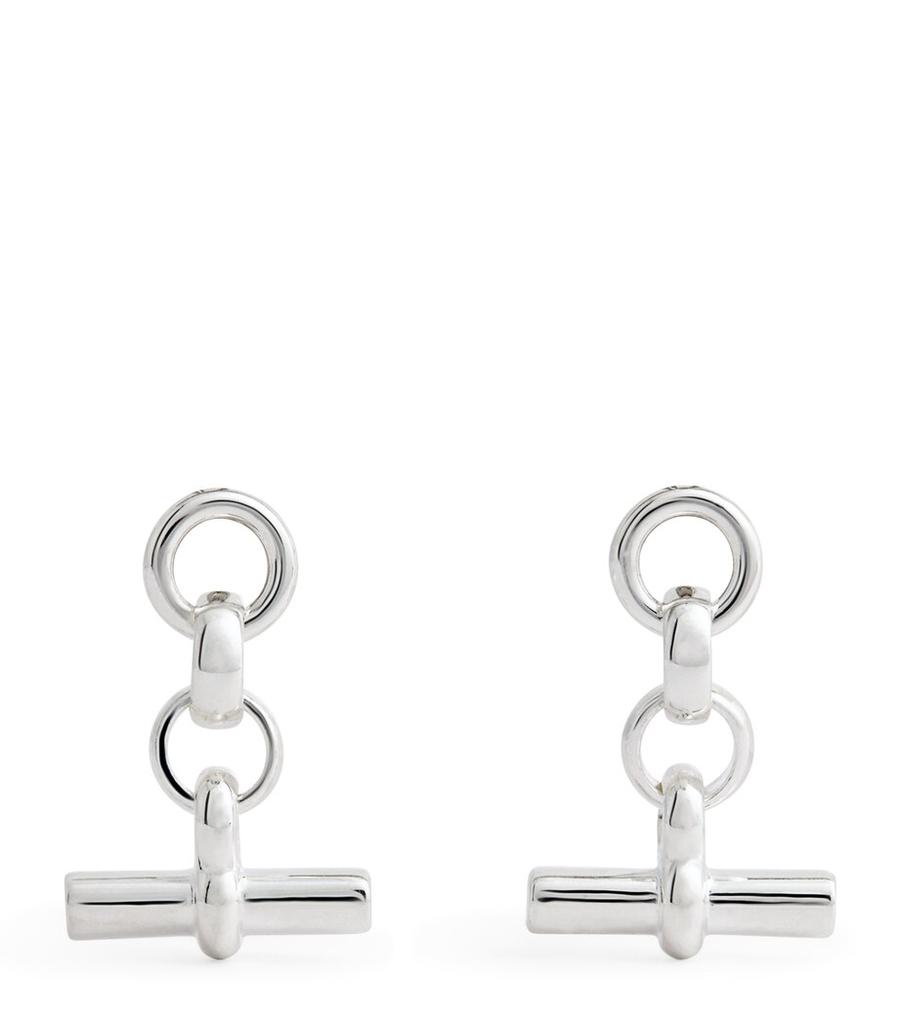 TILLY SVEAAS Sterling Silver T-Bar Drop Earrings