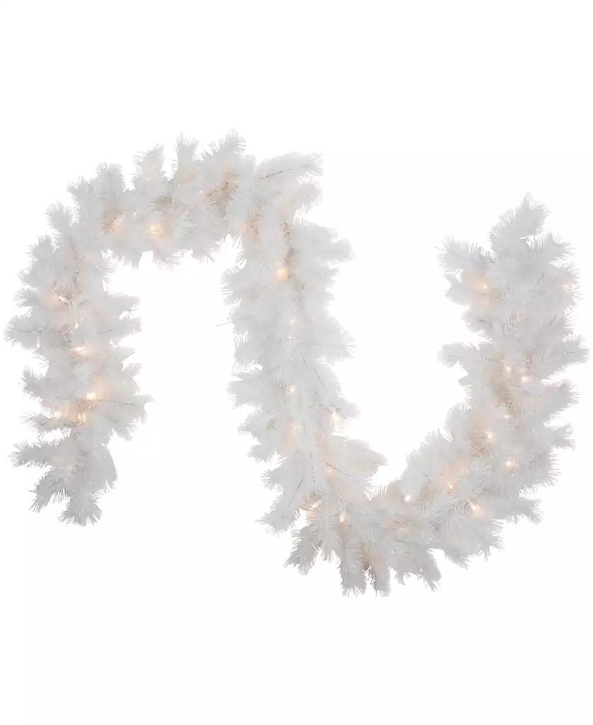 Northlight 9' x 14" Pre-Lit Alaskan Pine Artificial Christmas Garland Warm LED Lights