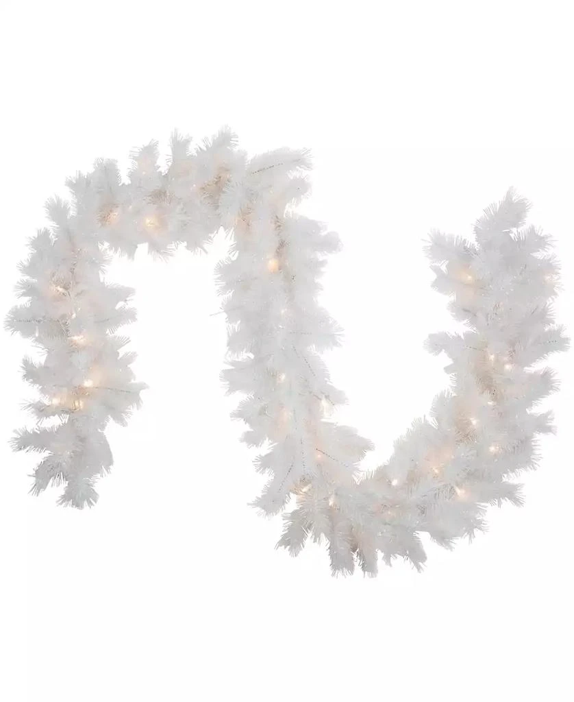 Northlight 9' x 14" Pre-Lit Alaskan Pine Artificial Christmas Garland Warm LED Lights 1