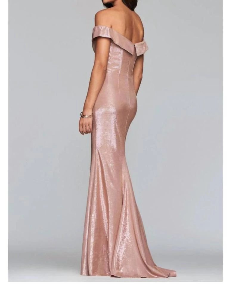 Faviana Faviana - Classic Metallic Off the Shoulder Gown 2