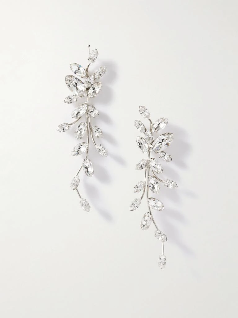 Jennifer Behr Vivica Silver-tone Crystal Earrings - Clear