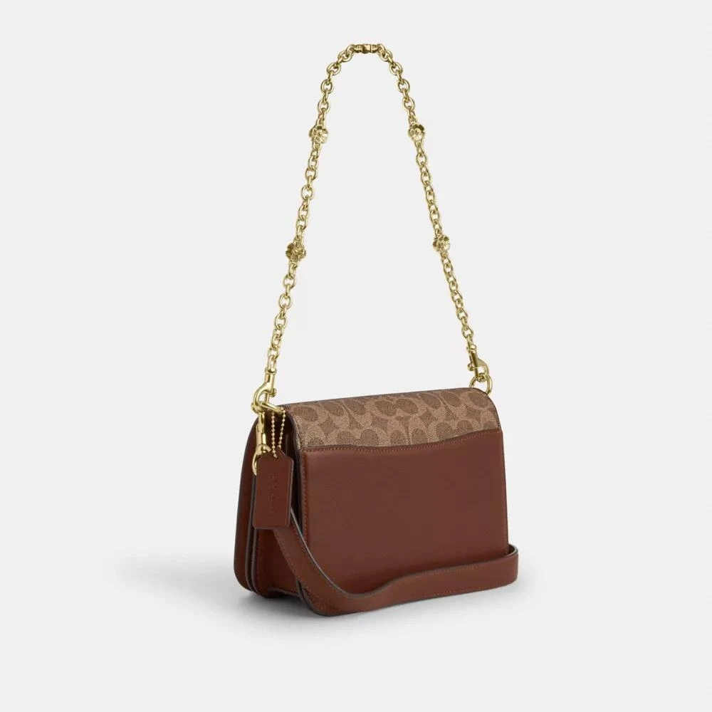 Coach Quinn Bag In Signature Canvas With Floral Chain 5