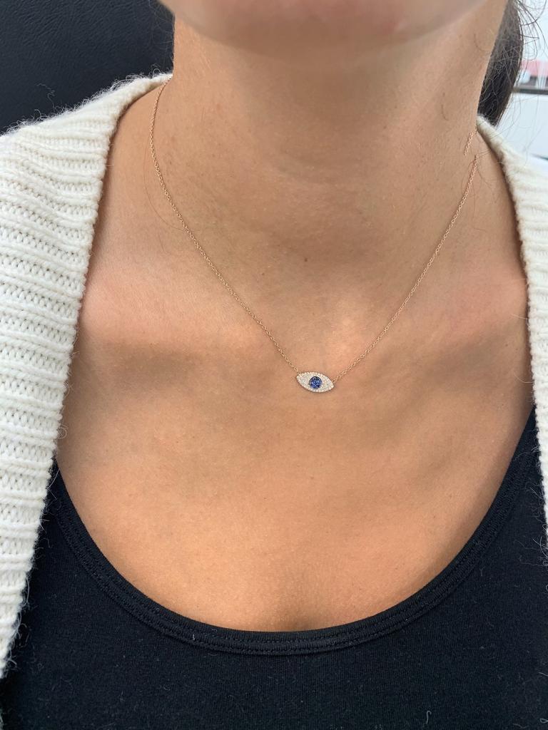 Sabrina Designs 14k Gold & Diamond Evil Eye Necklace