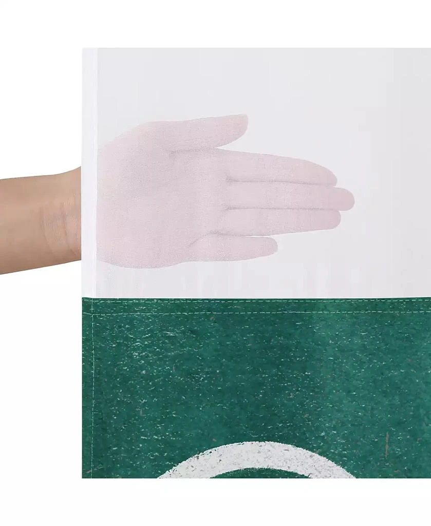 Americanflat Hookless Shower Curtain with Sheer Panel, Snap-In Liner, and Grommets, 72x75 5