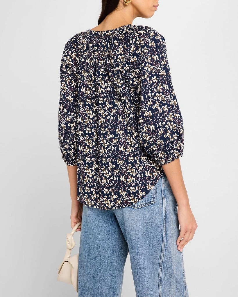 Apiece Apart Mitte Floral-Print Organic Cotton Top 3