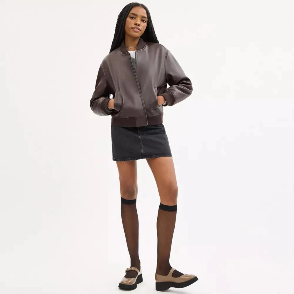 Coach Leather Bomber 2