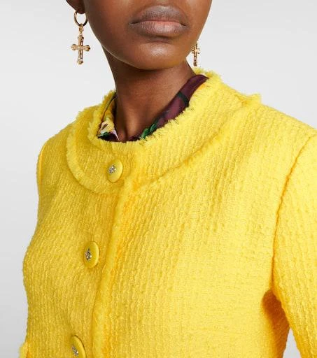 Dolce 
Gabbana Cropped wool-blend tweed jacket 4