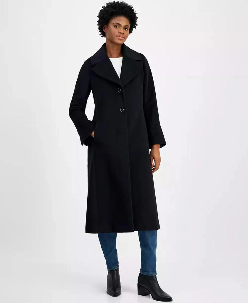 Via Spiga Women's Single-Breasted Faux-Fur-Collar Maxi Coat 3