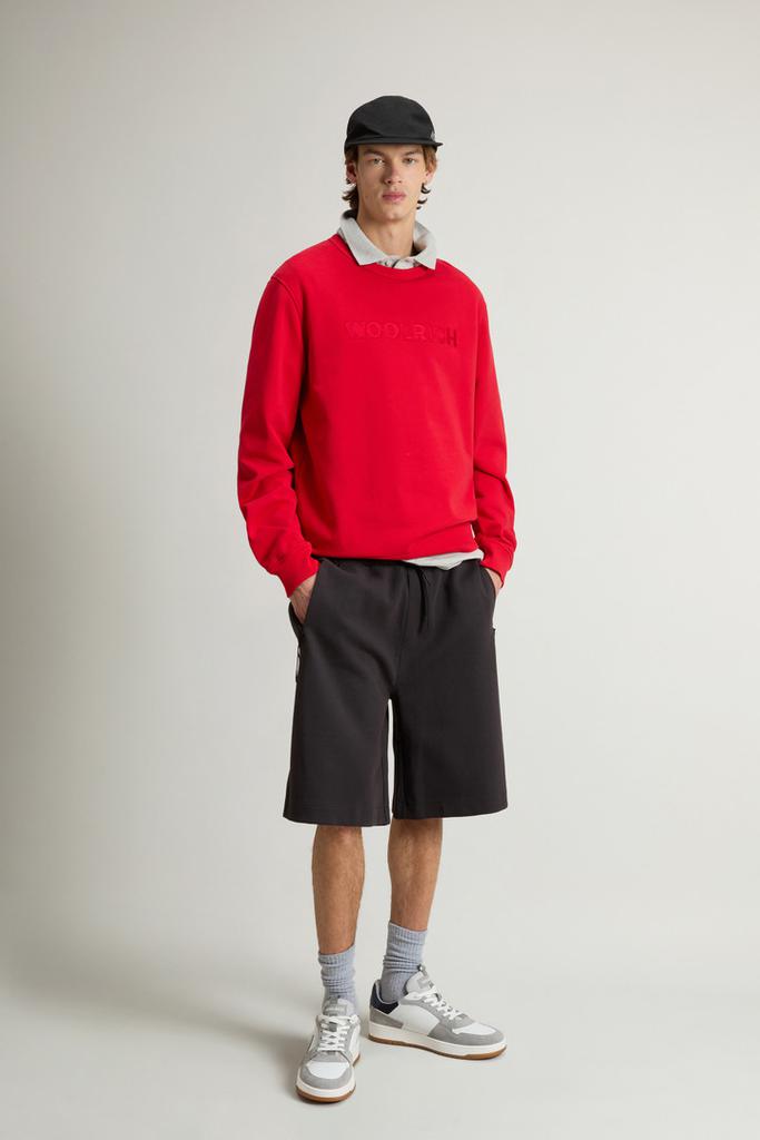 Woolrich Crewneck Sweatshirt in Light Cotton-Blend Fabric - Men - White