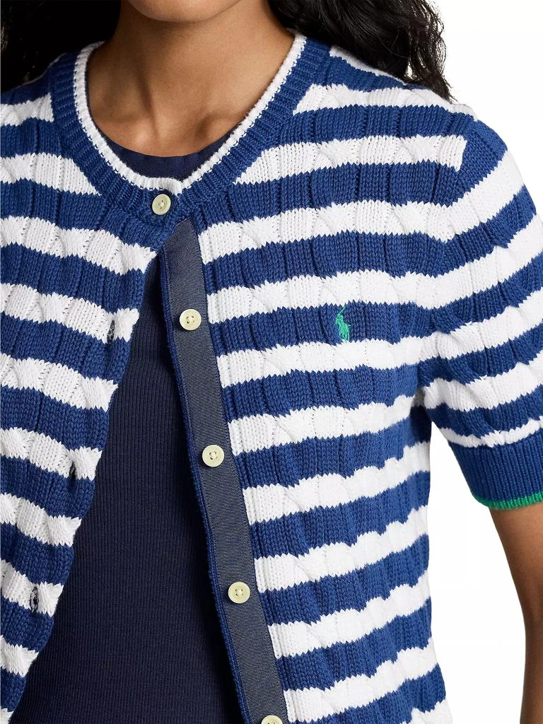 Ralph Lauren Striped Cable-Knit Cardigan 5