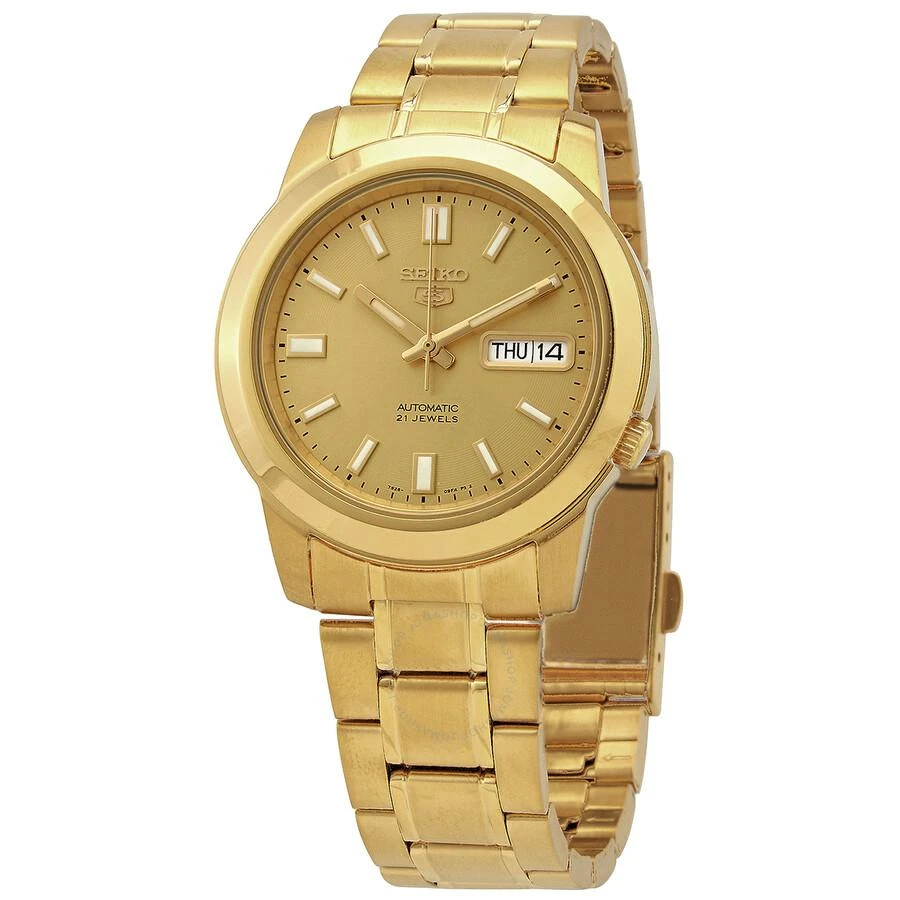 Seiko 5 Automatic Gold Dial Yellow Gold-tone Men's Watch SNKK20K1 1