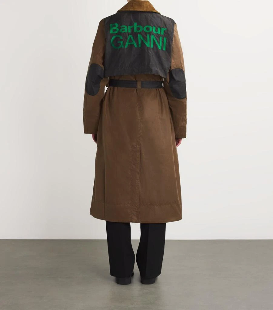 Barbour x GANNI Waxed Trench Coat 4