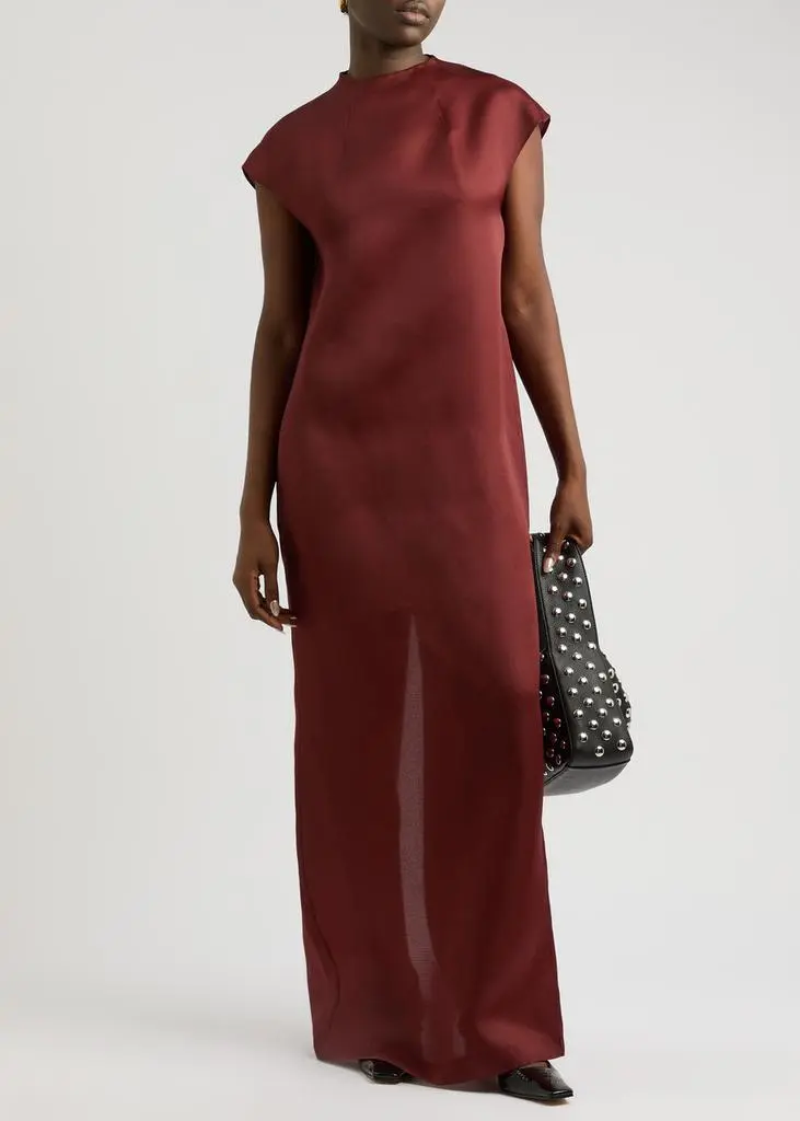 Khaite Lohan semi-sheer silk maxi dress 4