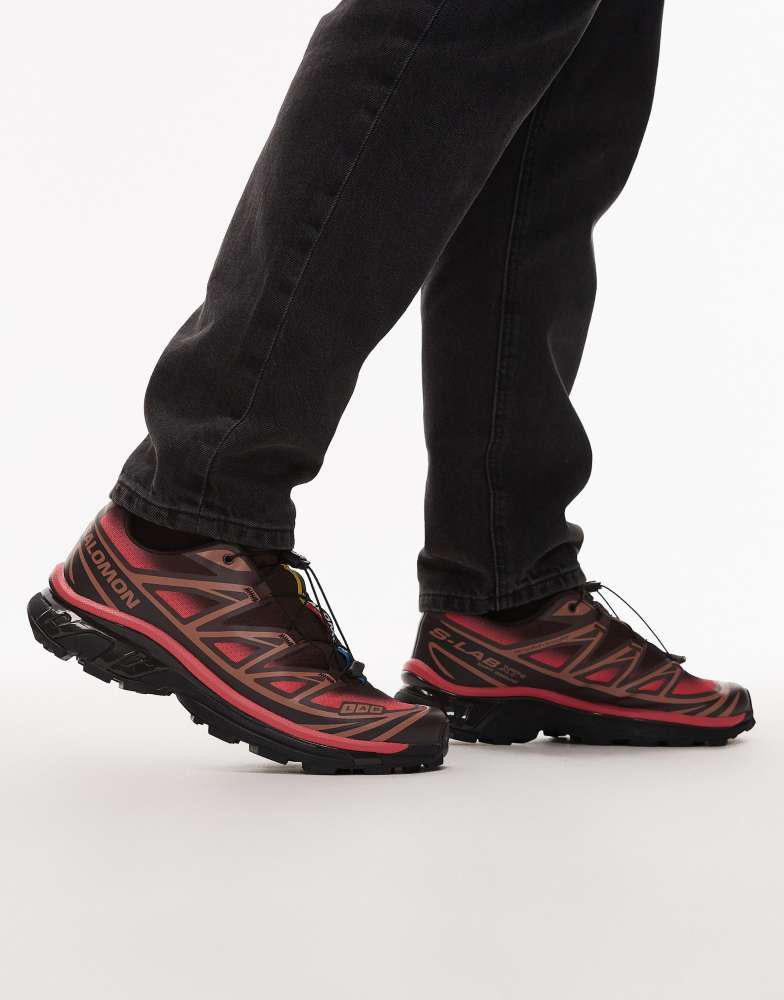 Salomon Salomon XT-6 Skyline trainers in black coffee and rouge