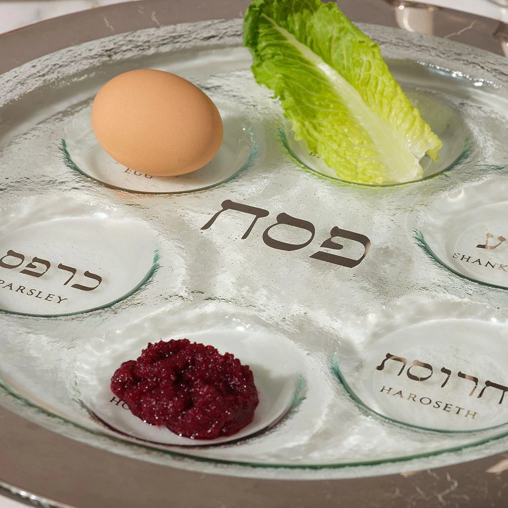 Annieglass Platinum Seder Plate 6