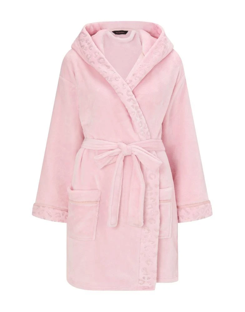 Ann Summers Ann Summers Signature sparkle fluffy robe in pink 4