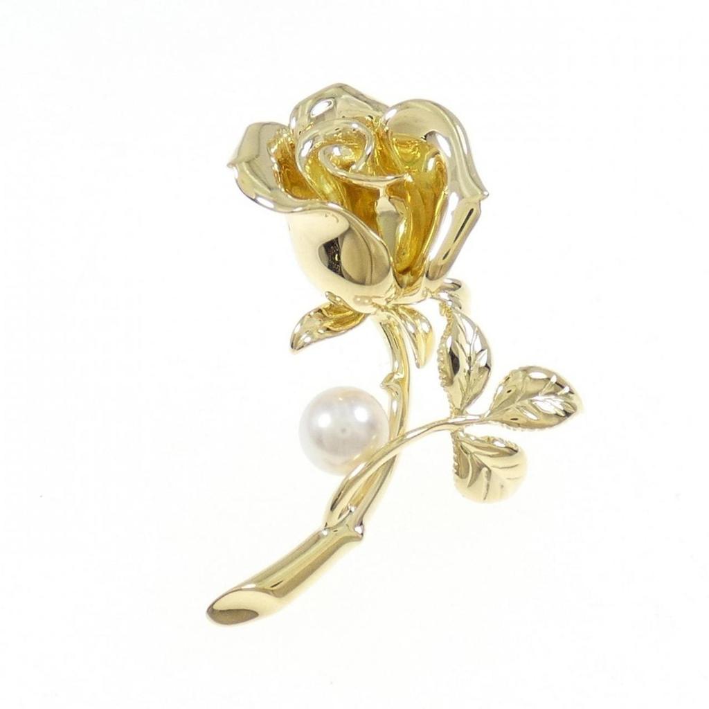 Mikimoto yellow gold (18K) Brooch (Pre-Owned)
