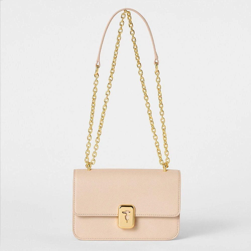 TRUSSARDI Trussardi Logo Plaque Chain Clutch Bag