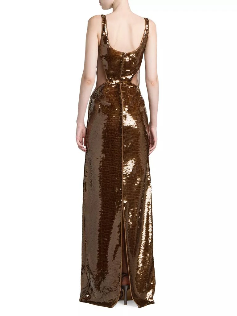 Alberta Ferretti Sequined Scoopneck Gown 5