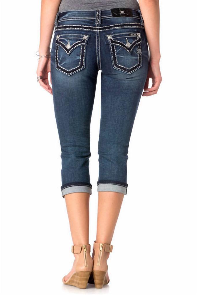 Miss Me Miss Me - Midnight Stitch Capri
