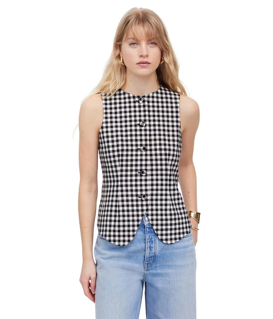 Madewell Bayley Vest - Gingham Suiting 1