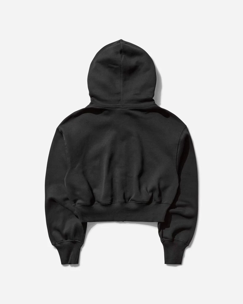 NIKE Women's Phoenix Fleece Loose Cropped Full-Zip Hoodie Black 2