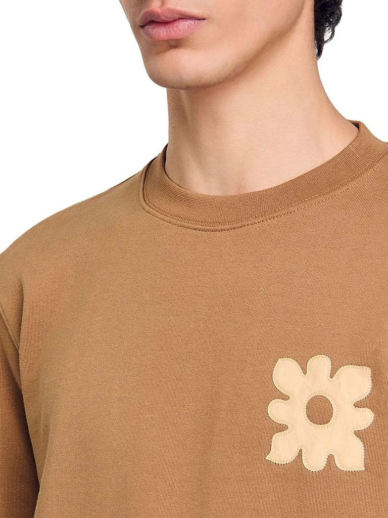 Sandro Sweatshirt with Flower Patch 5