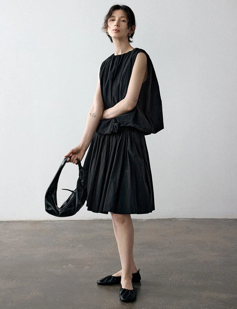Pixie Market Black Puff Parachute Top 2