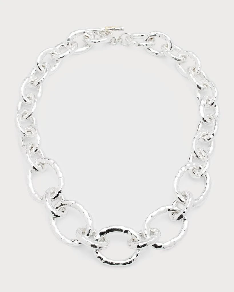 Ippolita Short Hammered Bastille Necklace in Sterling Silver 1