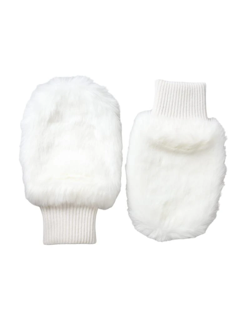 Dolce 
Gabbana Acrylic Knitted Fur Wrist Mitten Women
s Gloves