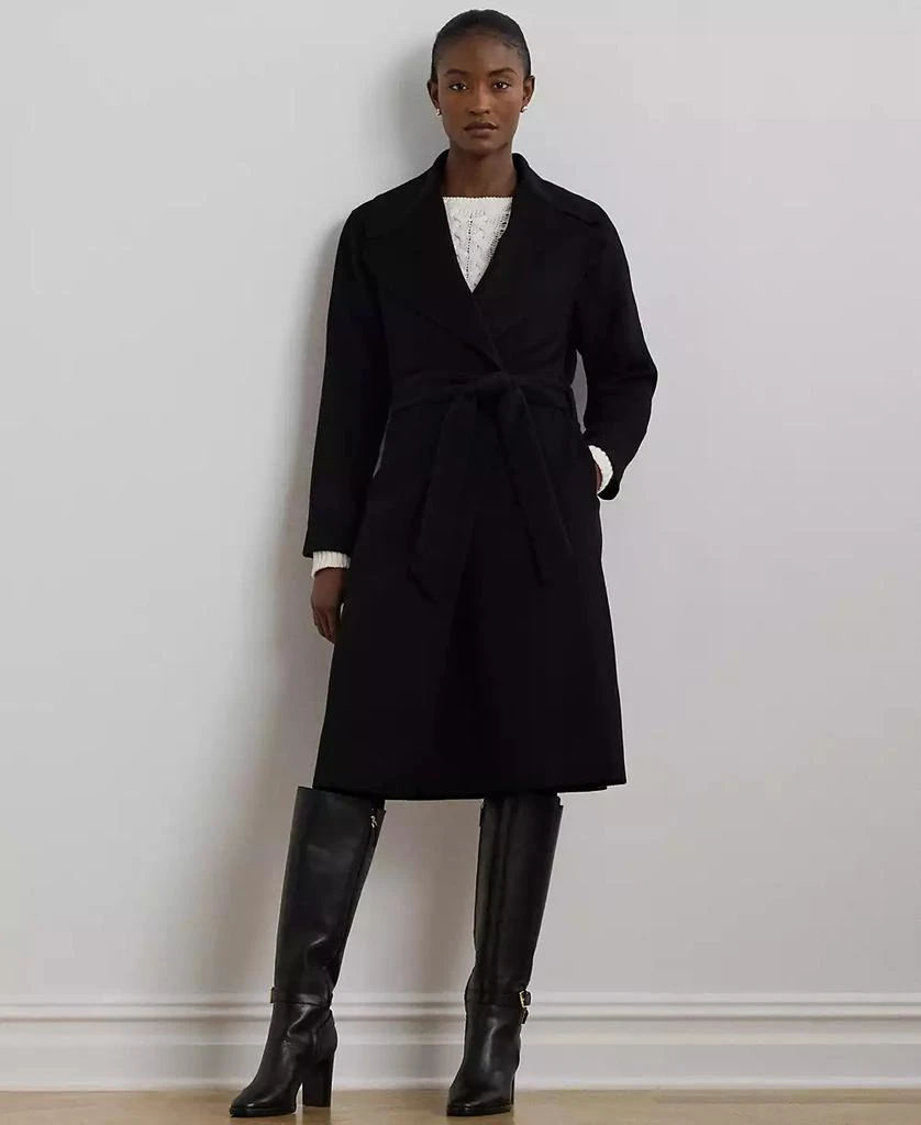 Ralph Lauren Women's Double-Faced Wool-Blend Wrap Coat 1