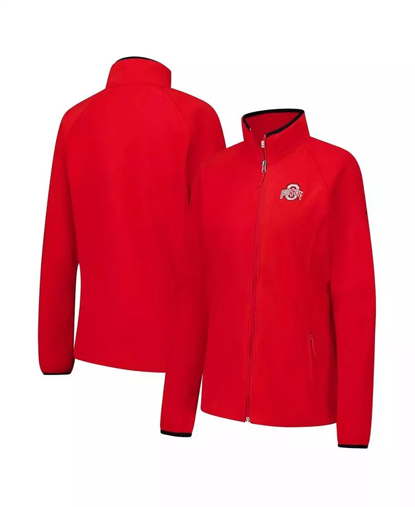 Columbia Women's Scarlet Ohio State Buckeyes Give Go II Fleece Full-Zip Jacket 1