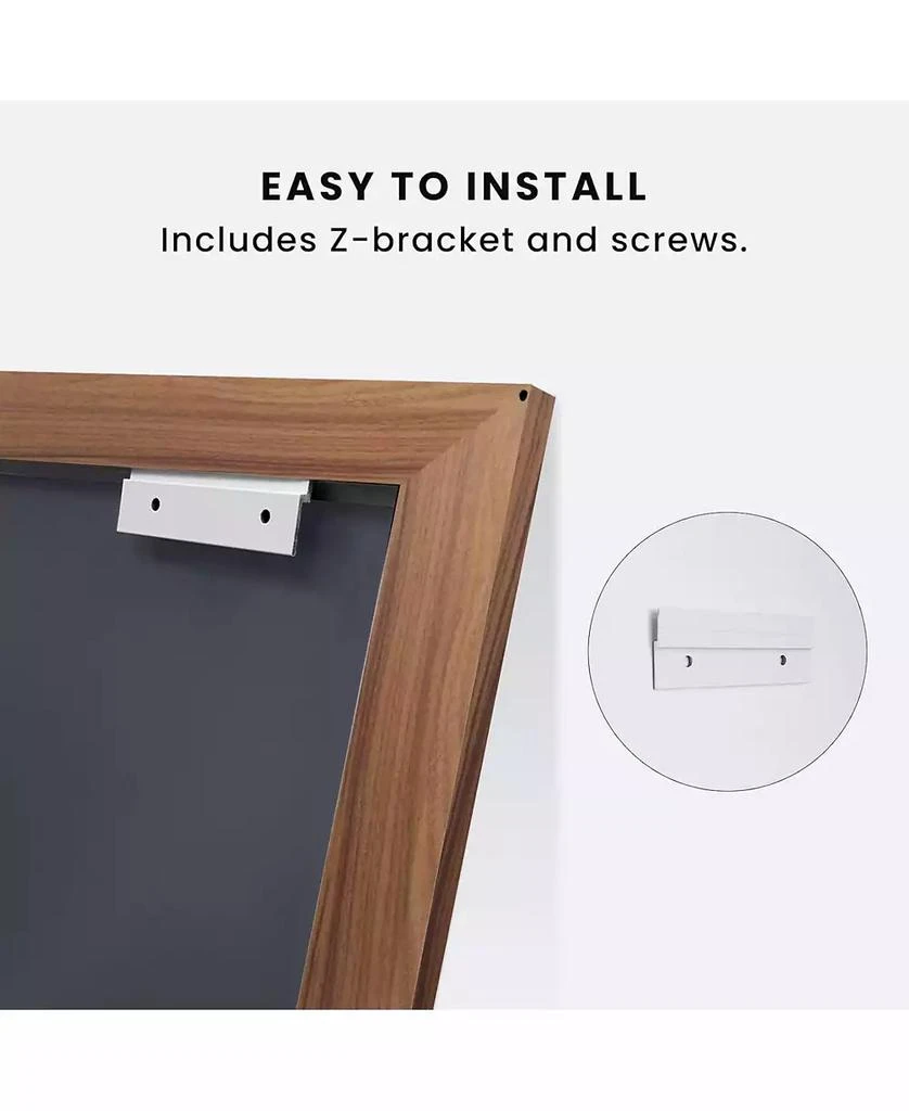 Amorho Bathroom Mirror, 36" x 32" Inch Thick Metal Framed Wall Mirrors for Over Sink, Bedroom, Living Room, Entryway, Rectangle Wall-Mounted Mirrors in Dark Brown(Horizontal/Vertical) 3