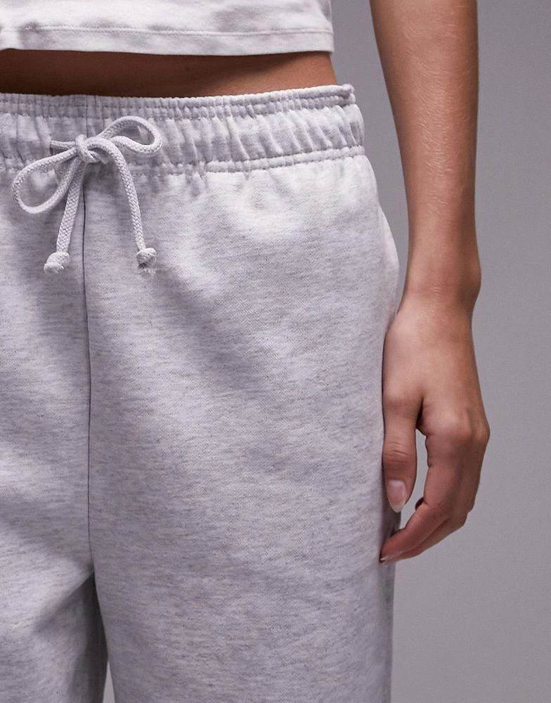 Topshop Tall Topshop Tall straight leg jogger in grey marl 3