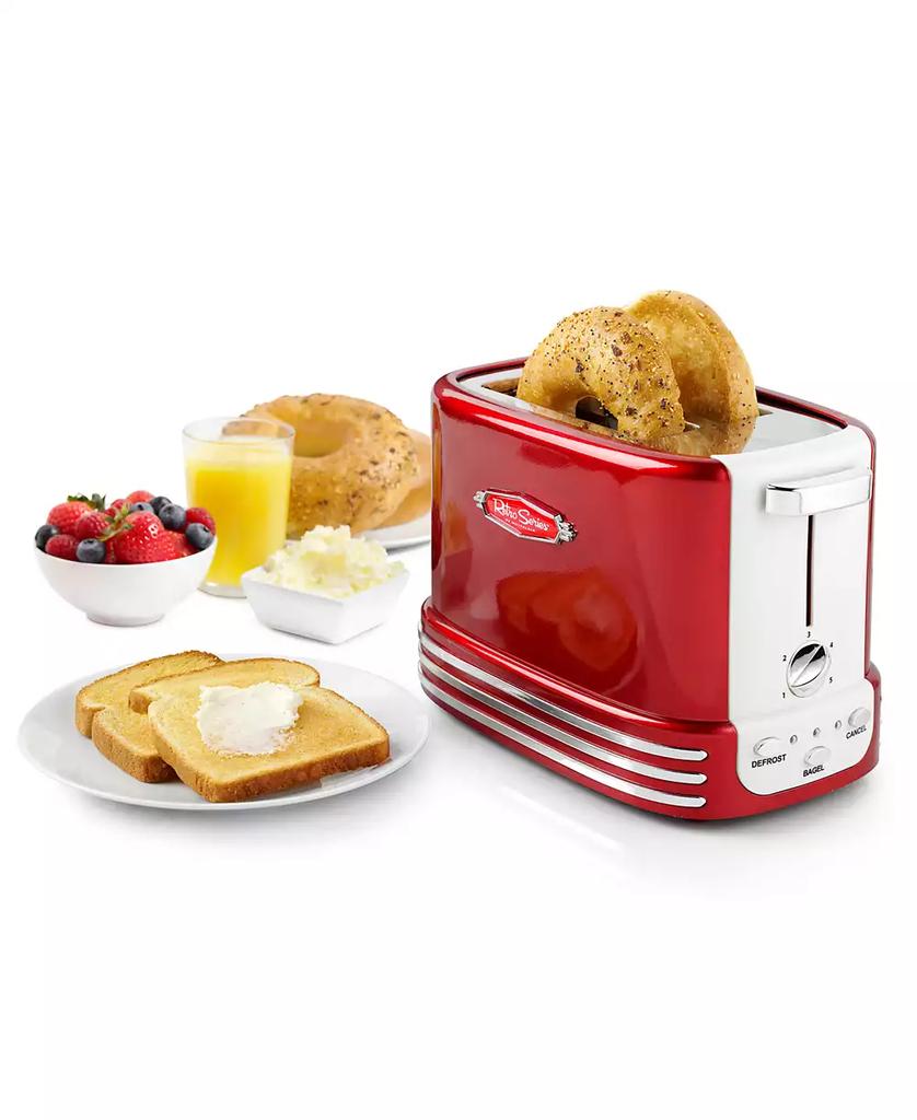 Nostalgia Retro 7.75" 2 Slice Bagel Toaster