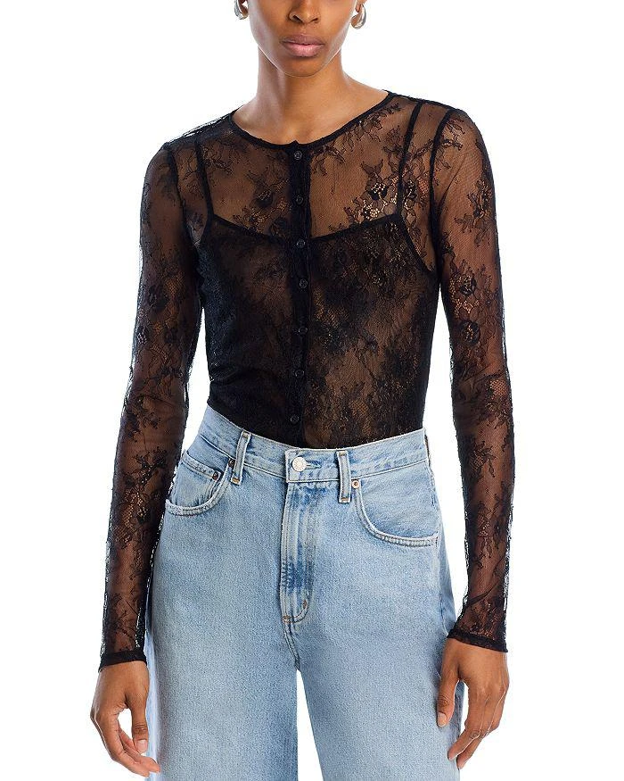 Wayf Penelope Lace Camisole & Cardigan Set 1