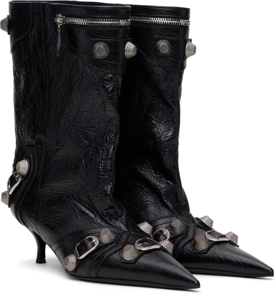 Balenciaga Black Cagole Wide 50mm Boots 4
