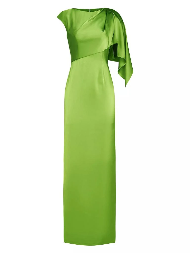 green emerald velvet dress Tilly Satin High Neck Bridesmaid Dress main image 1