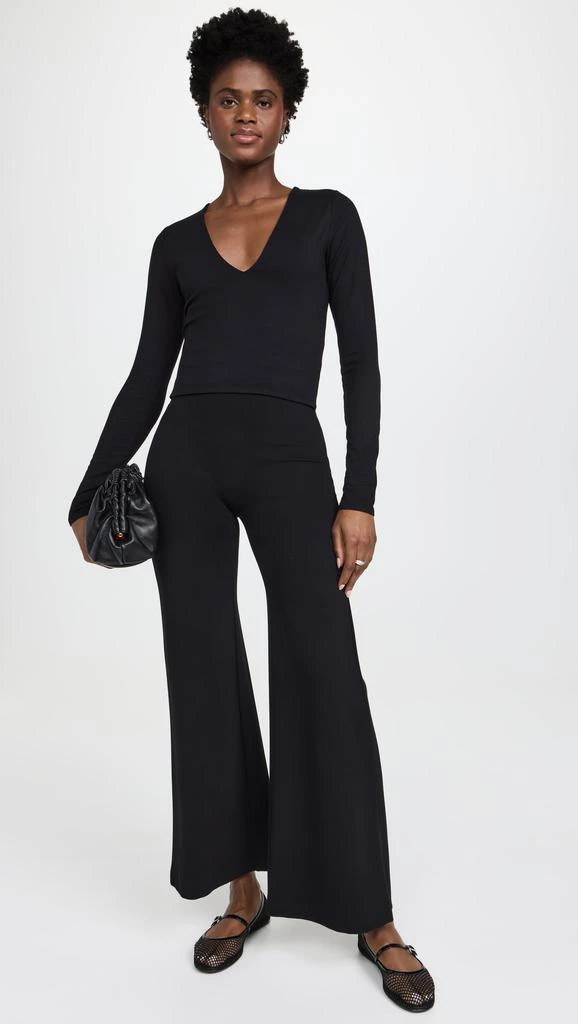 Les Tien Dan Deep V Neck Long Sleeve Tee 4