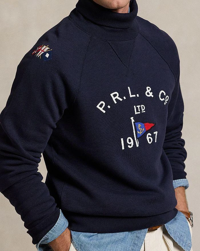 Ralph Lauren Embroidered Fleece Turtleneck Sweatshirt 5