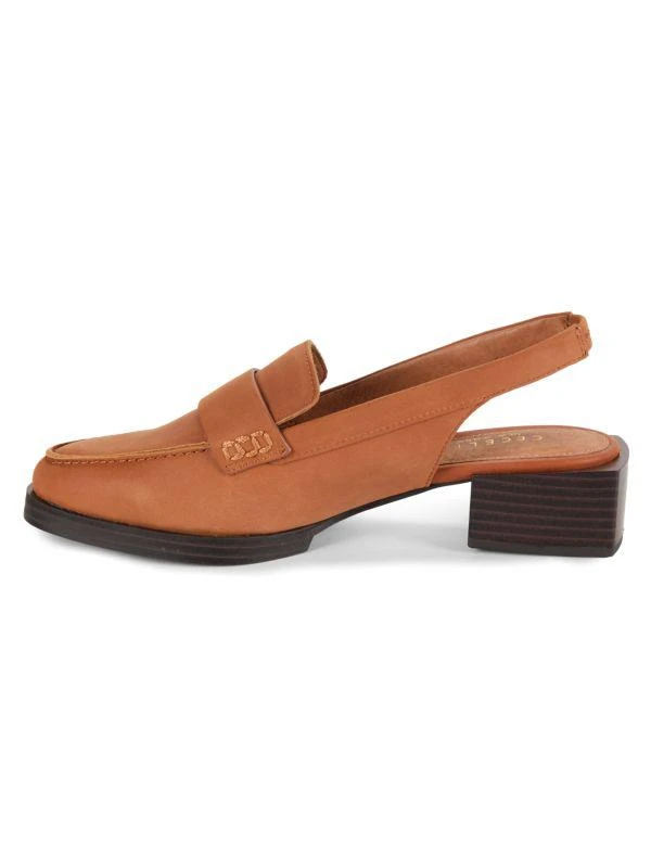 Cecelia New York Oyster Leather Loafer Mules 4
