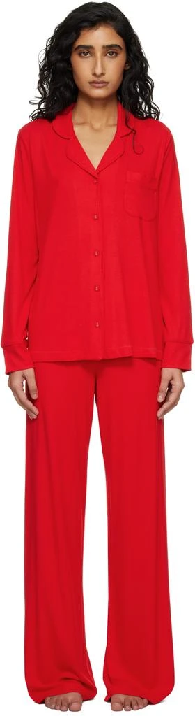 SKIMS Red Soft Lounge Sleep Pyjama Set